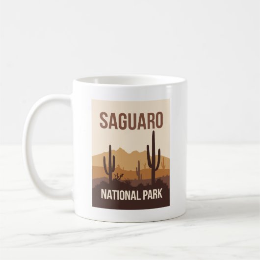Saguaro National Park Minimal Travel Art Koffiemok (Links)