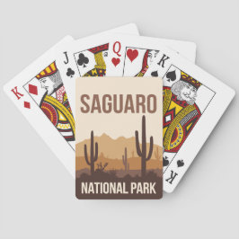 Saguaro National Park Minimal Travel Art Pokerkaarten
