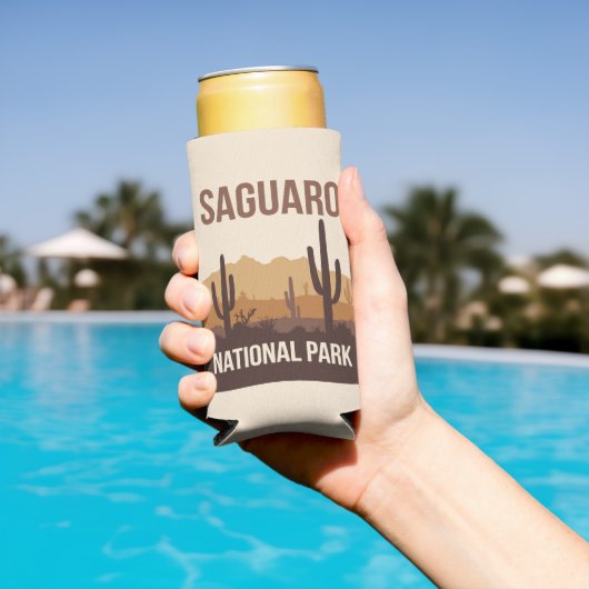 Saguaro National Park Minimal Travel Art Seltzer Blikjeskoeler (Insitu Zwembad)