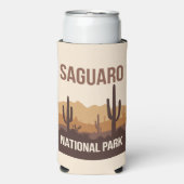 Saguaro National Park Minimal Travel Art Seltzer Blikjeskoeler (Seltzer Voorkant)