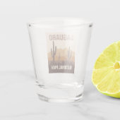 Saguaro National Park Minimal Travel Art Shot Glas (Achterkant)