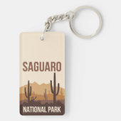 Saguaro National Park Minimal Travel Art Sleutelhanger (achterkant)