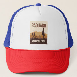 Saguaro National Park Minimal Travel Art Trucker Pet