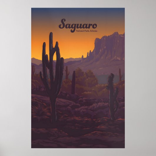 Saguaro National Park Reisposter Poster (Voorkant)