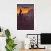 Saguaro National Park Reisposter Poster (Thuiskantoor)