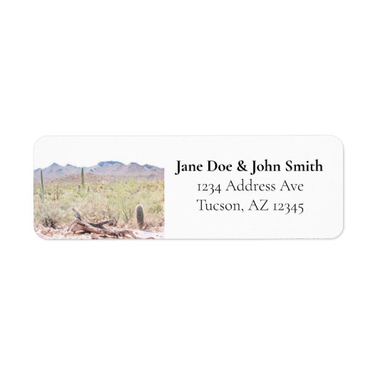 Saguaro National Park Return Address Labels (Voorkant)
