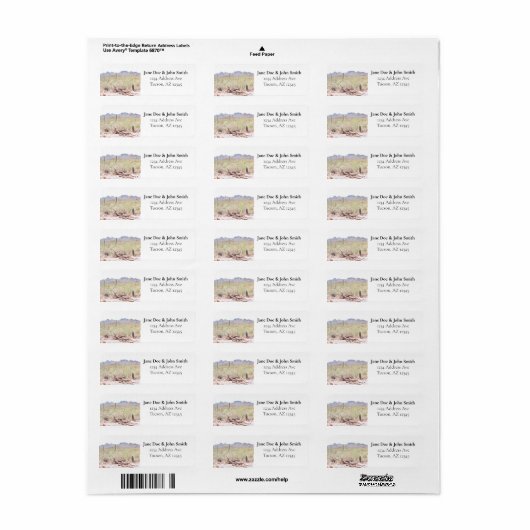 Saguaro National Park Return Address Labels (Full Sheet)
