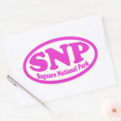 Saguaro National Park roze ovale sticker (Envelop)