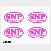 Saguaro National Park roze ovale sticker (Vel)
