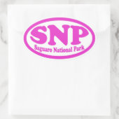 Saguaro National Park roze ovale sticker (Tas)
