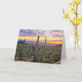 Saguaro National Park Sunset Kaart (Gele Bloem)