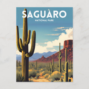 Saguaro National Park - Traditionele reisposter Briefkaart