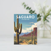 Saguaro National Park - Traditionele reisposter Briefkaart (Staand voorkant)