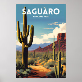 Saguaro National Park - Traditionele reisposter Poster