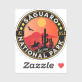 Saguaro National Park Vinateg Desert Landscape Sticker (Vel)