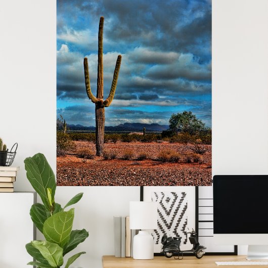 Saguaro Poster (Thuiskantoor)