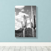 Saguaro Sentinels Photo Canvas (AZ Sonoran Desert) (Insitu (Houten vloer))
