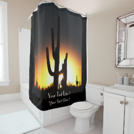Saguaro Sunset gepersonaliseerd douchegordijn
