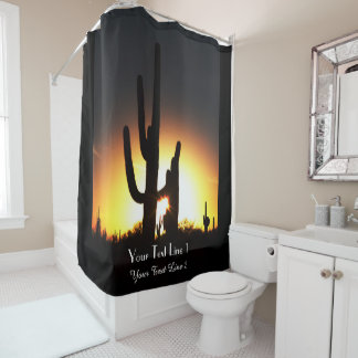 Saguaro Sunset gepersonaliseerd douchegordijn