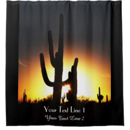 Saguaro Sunset gepersonaliseerd douchegordijn