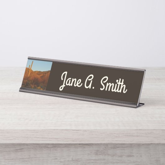 Saguaro Sunset I Arizona Bureau Naambordje (Voorkant)