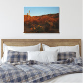 Saguaro Sunset I Arizona Canvas Afdruk (Insitu (Slaapkamer))