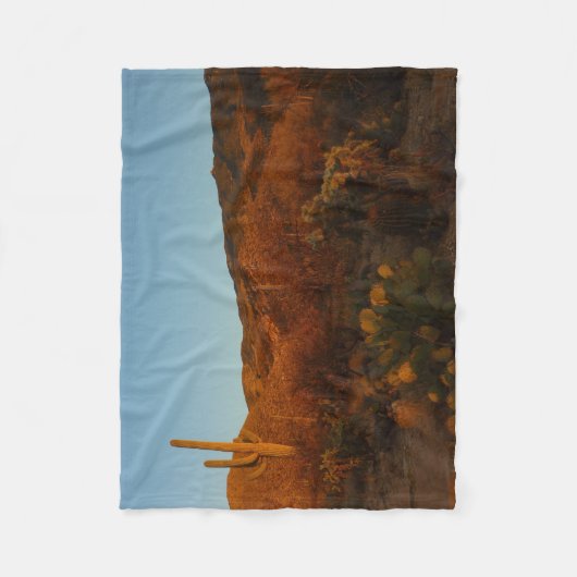 Saguaro Sunset I Arizona Fleece Deken (Voorkant)
