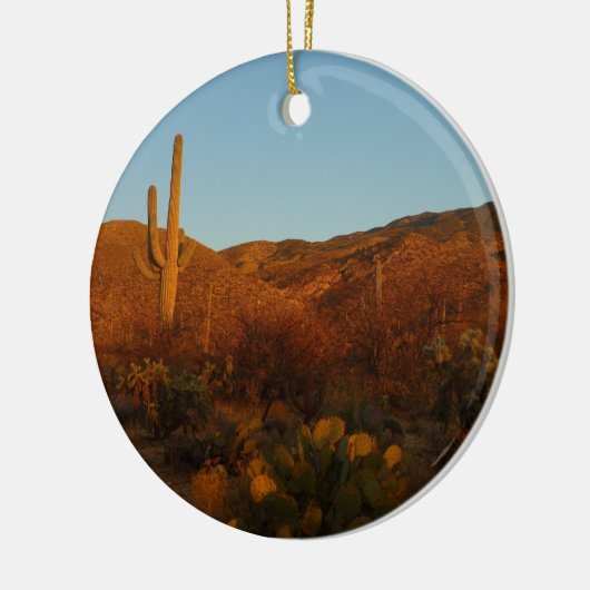 Saguaro Sunset I Arizona Keramisch Ornament (Links)