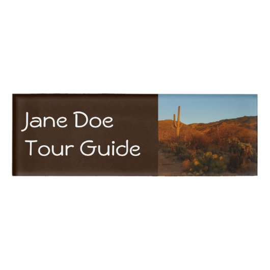 Saguaro Sunset I Arizona Naambadge (Voorkant)