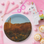 Saguaro Sunset I Arizona Papieren Bordje (Feest)