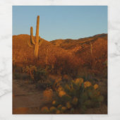 Saguaro Sunset I Arizona Wijn Etiket (Enkel label)