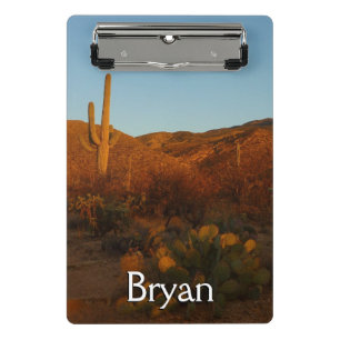 Saguaro Sunset I Arizona woestijnlandschap Mini Klembord