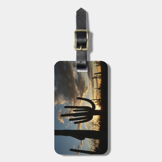 Saguaro Sunset II Arizona Bagagelabel (Voorkant verticaal)