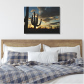 Saguaro Sunset II Arizona Canvas Afdruk (Insitu (Slaapkamer))