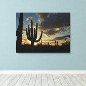 Saguaro Sunset II Arizona Canvas Afdruk (Insitu (Houten vloer))
