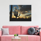 Saguaro Sunset II Arizona Canvas Afdruk (Insitu (Woonkamer))
