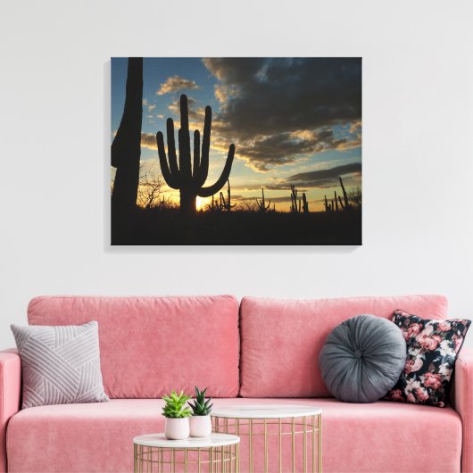 Saguaro Sunset II Arizona Canvas Afdruk (Insitu (Woonkamer))