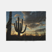 Saguaro Sunset II Arizona Fleece Deken (Voorkant (Horizontaal))