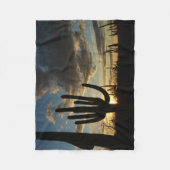 Saguaro Sunset II Arizona Fleece Deken (Voorkant)