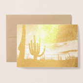 Saguaro Sunset II Arizona Folie Kaarten (Voorkant met envelop)