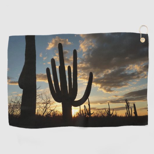 Saguaro Sunset II Arizona Golfhanddoek (Horizontaal)