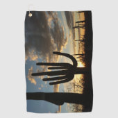 Saguaro Sunset II Arizona Golfhanddoek (Voorkant)