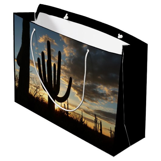 Saguaro Sunset II Arizona Groot Cadeauzakje (Achterkant Gekanteld)