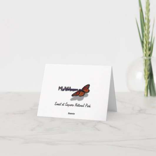 Saguaro Sunset II Arizona Hartelijk dank Bedankkaart (Achterkant)