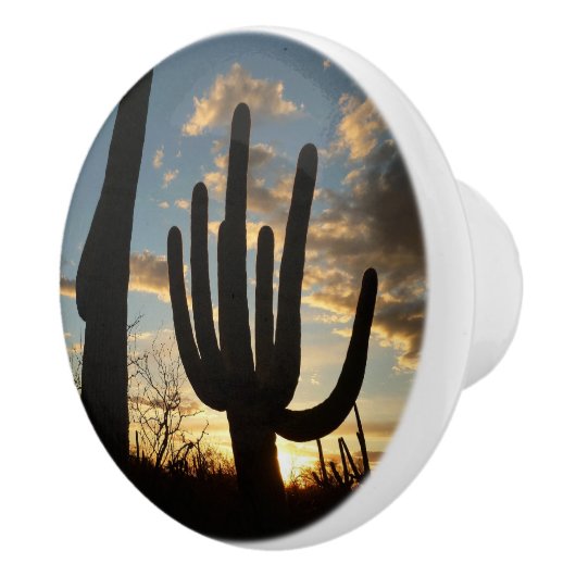Saguaro Sunset II Arizona Keramische Knop (Rechts)
