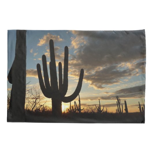 Saguaro Sunset II Arizona Kussensloop (Achterkant)