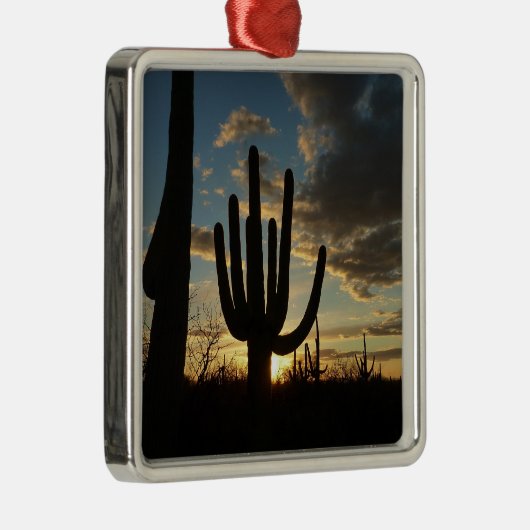 Saguaro Sunset II Arizona Metalen Ornament (Rechts)