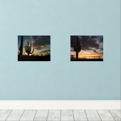 Saguaro Sunset II Arizona Muurkunst Sets (Houten vloer)