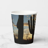 Saguaro Sunset II Arizona Papieren Bekers (Voorkant)