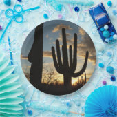 Saguaro Sunset II Arizona Papieren Bordje (Feest)